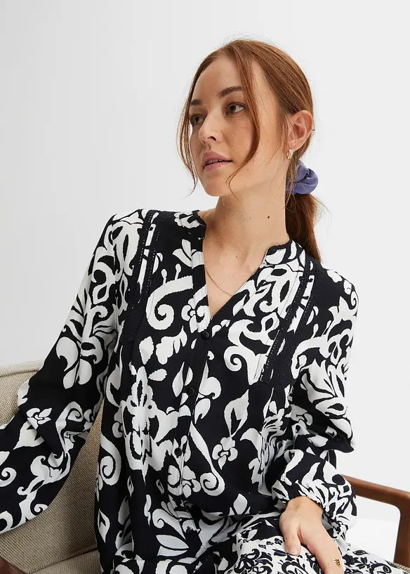 Tunika-Kleid aus fließender Viskose, bonprix