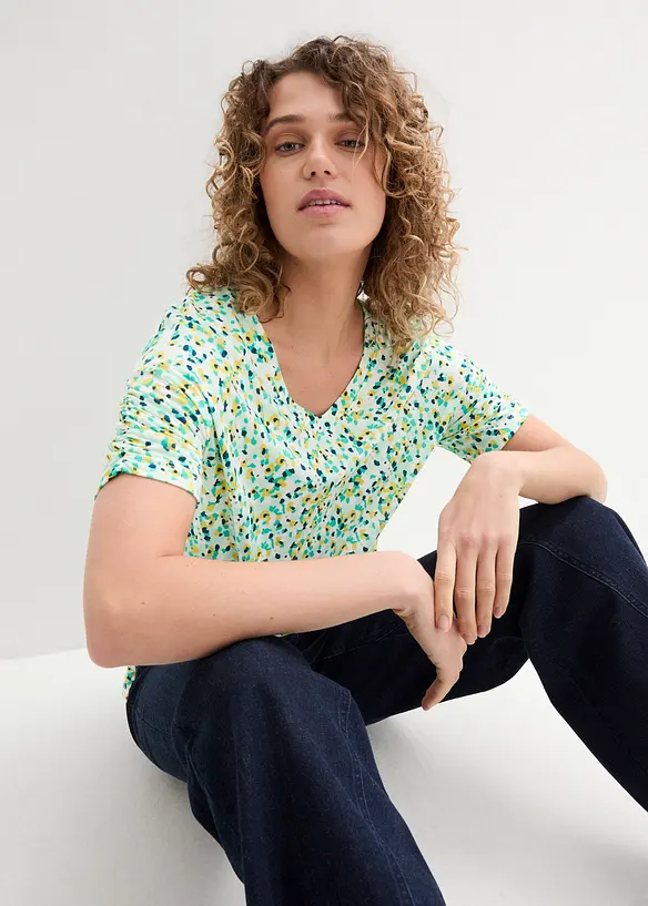 T-shirt en jersey viscose et lin, bonprix