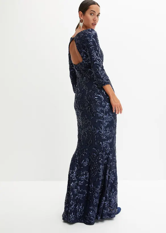 Paillettenkleid mit Rückenausschnitt, bonprix