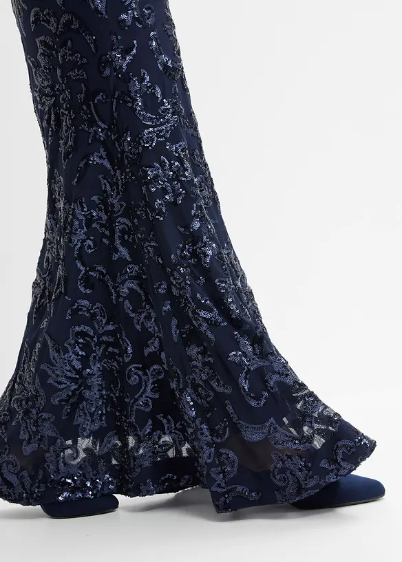 Robe longue sirène à sequins, bonprix