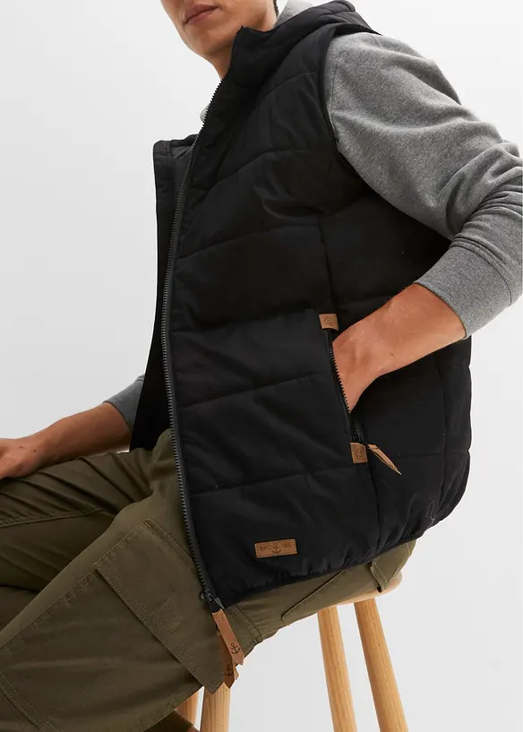 Veste sans manches matelassée à capuche, bonprix