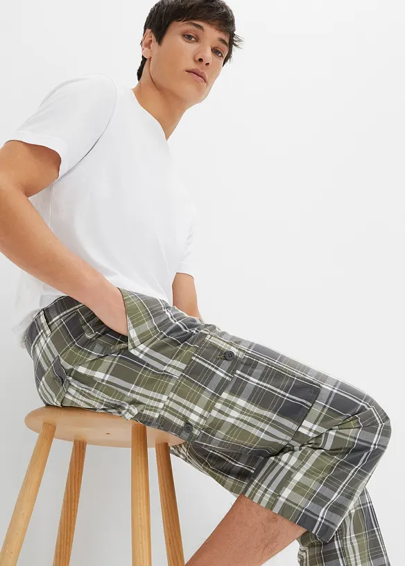 Pantalon cargo 7/8 Loose Fit, Straight, bonprix