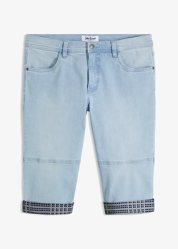 Long bermuda en jean, Regular Fit, bonprix