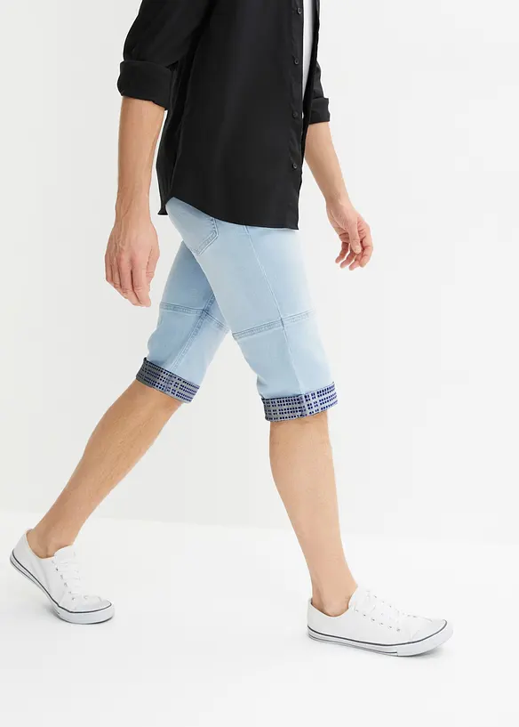 Long bermuda en jean, Regular Fit, bonprix