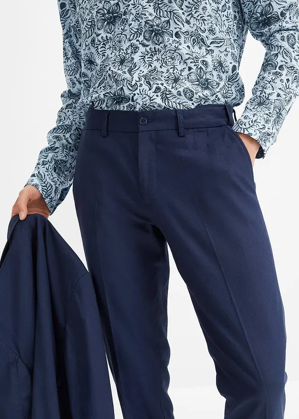 Anzug mit Leinen (2-tlg.Set), Slim Fit, bonprix