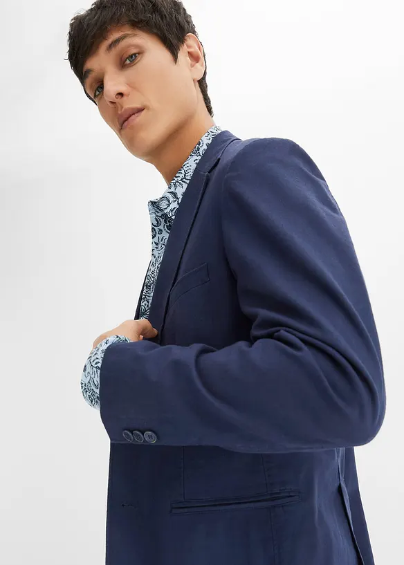 Anzug mit Leinen (2-tlg.Set), Slim Fit, bonprix