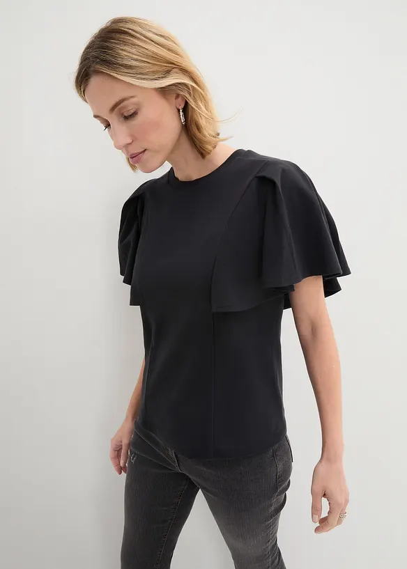 Shirt mit Cape-Sleeves, bonprix