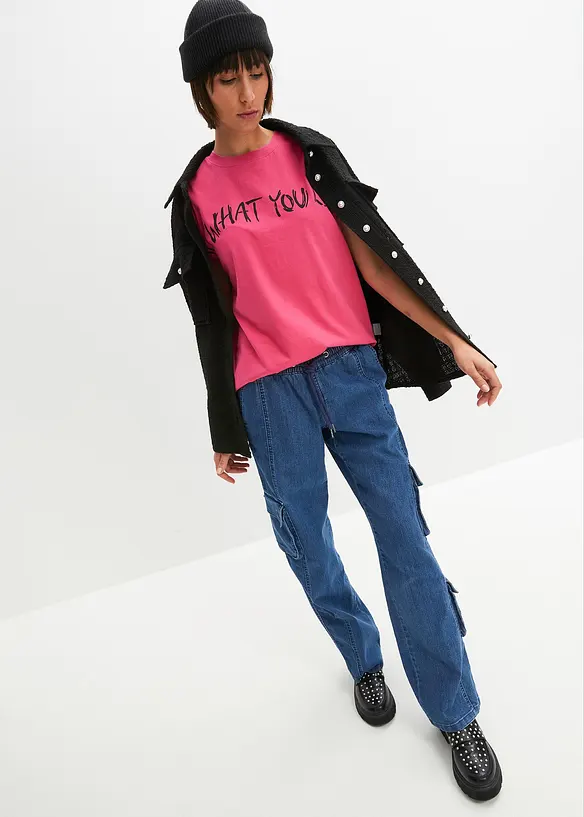 Oversize-Shirt aus reiner Baumwolle, bonprix