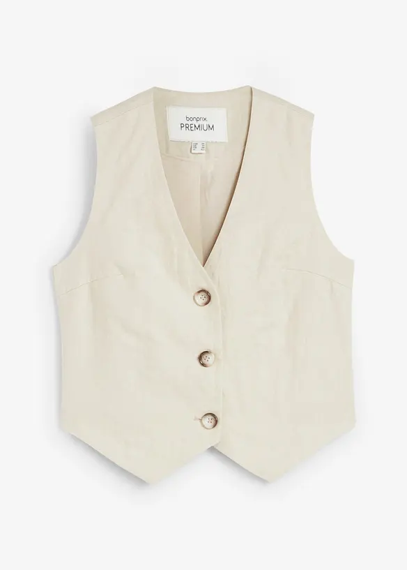 Gilet sans manches 100 % lin, bonprix