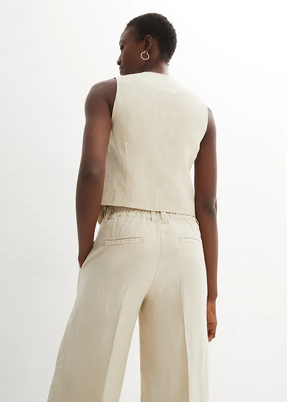 Gilet sans manches 100 % lin, bonprix