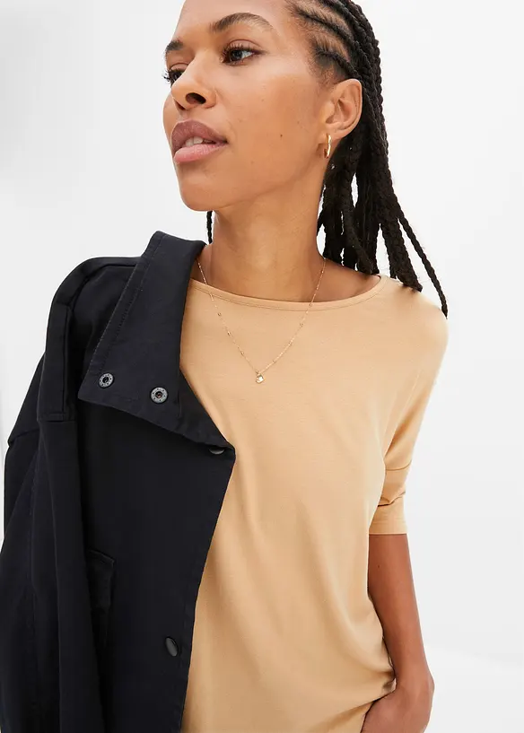 T-shirt boxy en viscose extensible, bonprix