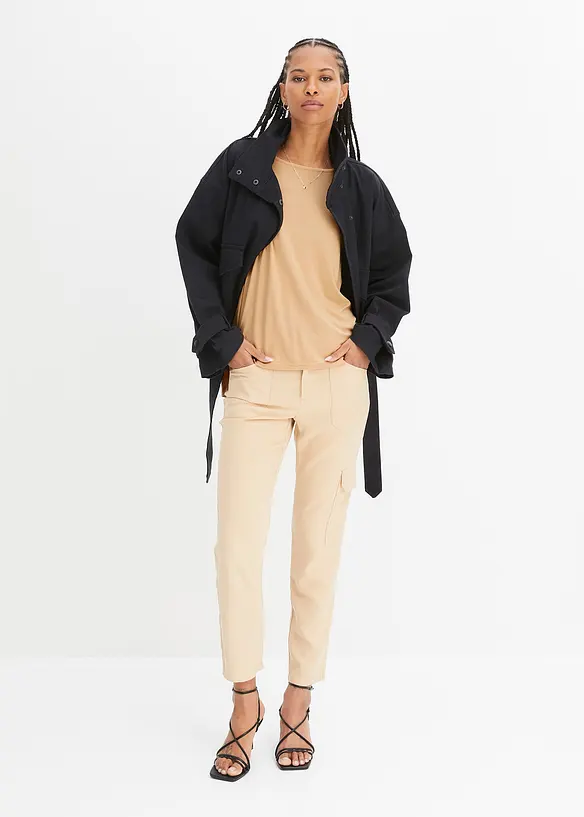 T-shirt boxy en viscose extensible, bonprix