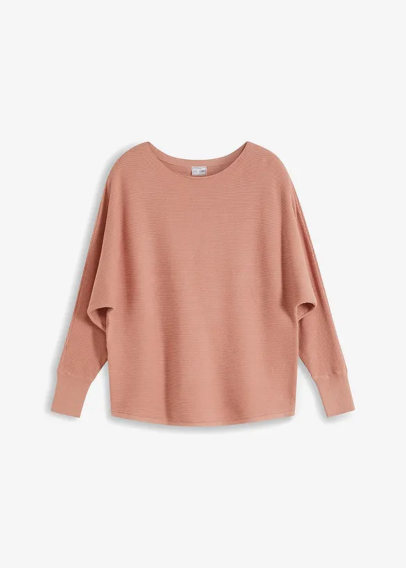Pull oversize côtelé, bonprix