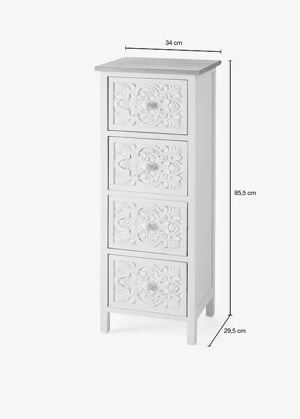 Commode sur pieds avec ornements, bonprix