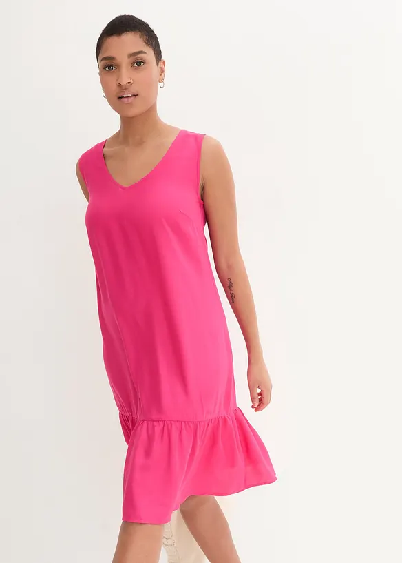Robe trapèze en viscose longueur genou, bonprix