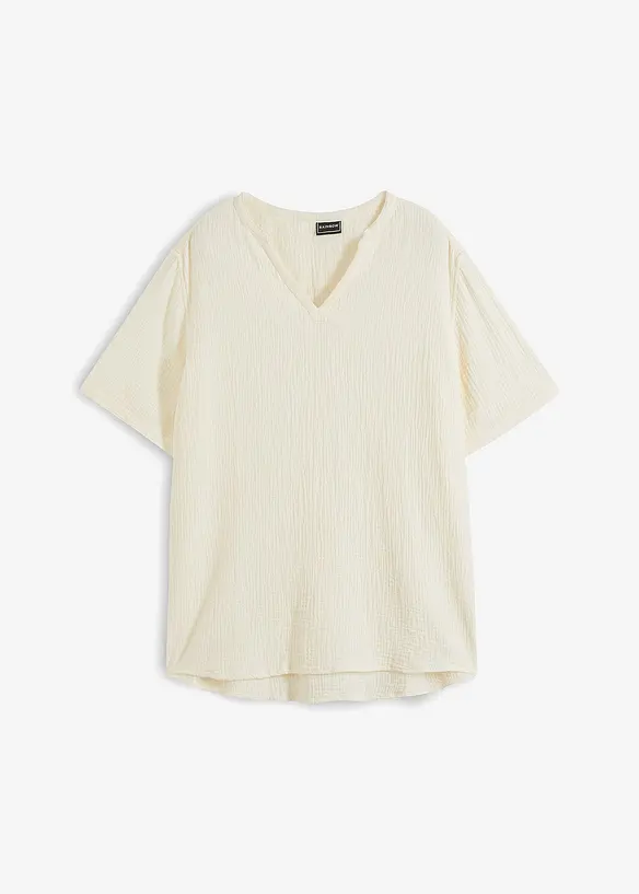 Chemise manches courtes en gaze de coton, bonprix