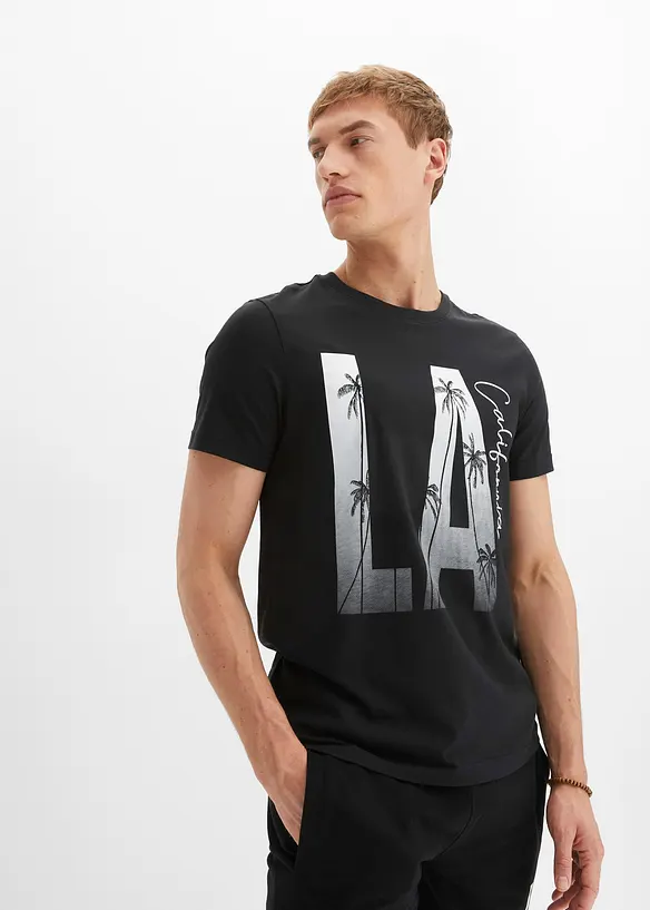 T-shirt Slim 100% coton, bonprix