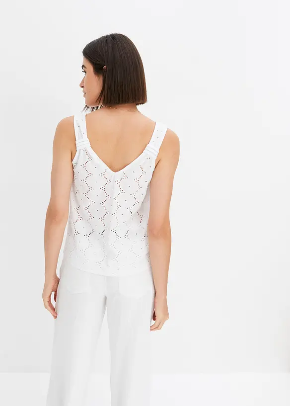 Top à broderies anglaises, bonprix