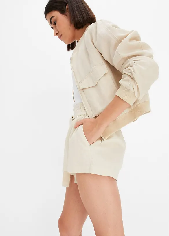 Short en lin taille haute, BODYFLIRT