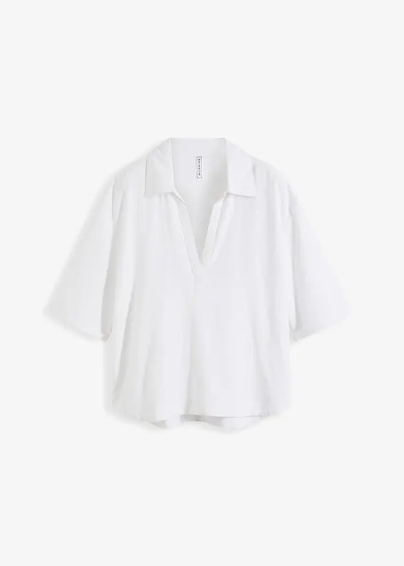 Blouse en mélange lin-viscose frais, bonprix