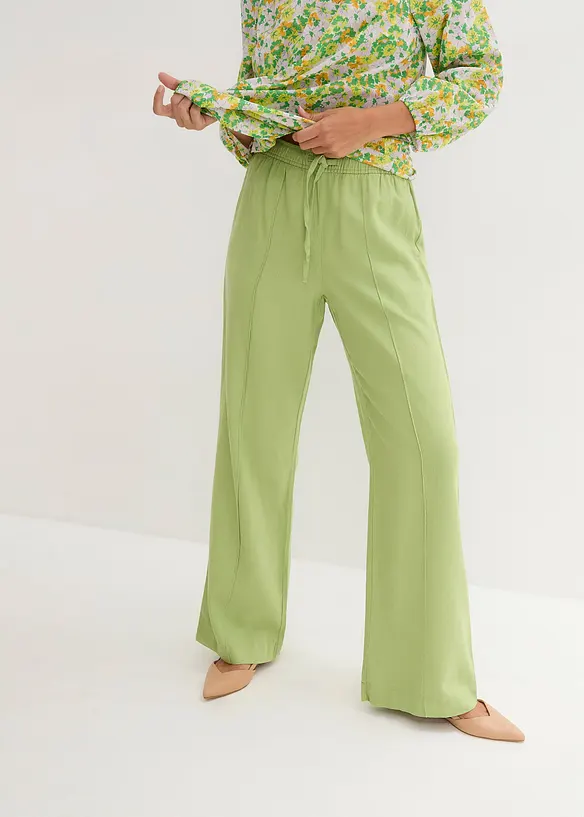 Palazzo-Hose aus leichtem Leinen-Viskose-Mix, bonprix