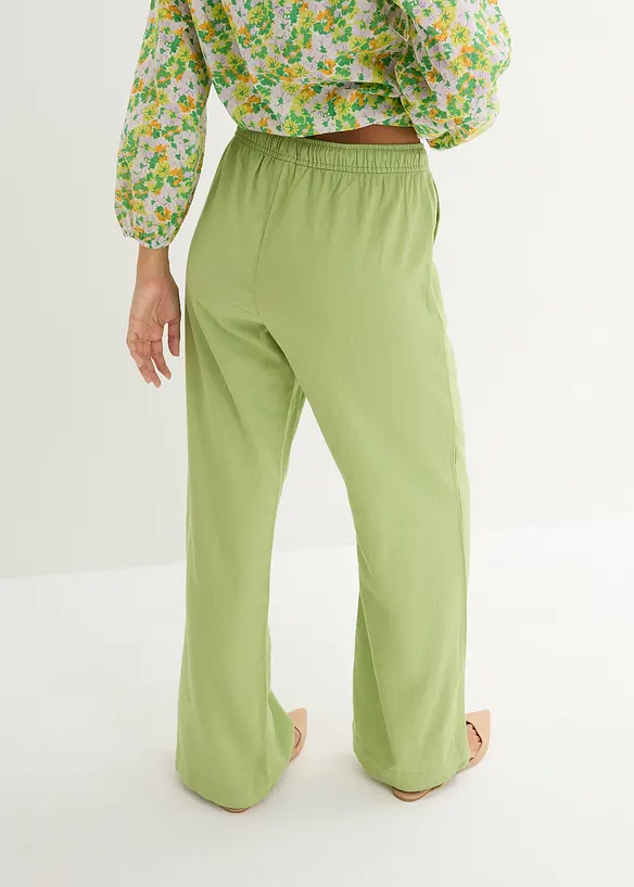 Palazzo-Hose aus leichtem Leinen-Viskose-Mix, bonprix