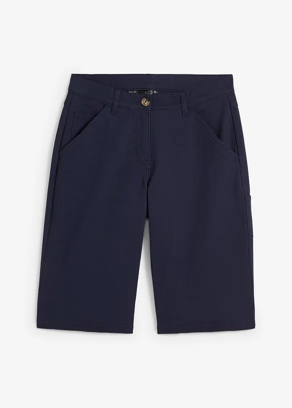 Bermuda en coton, longueur genou, détails utilitaires, bonprix