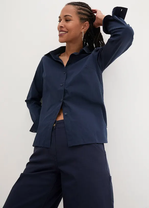 Bermuda en coton, longueur genou, détails utilitaires, bonprix