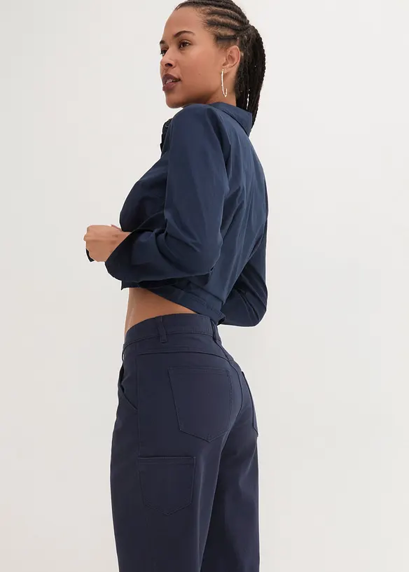 Bermuda en coton, longueur genou, détails utilitaires, bonprix