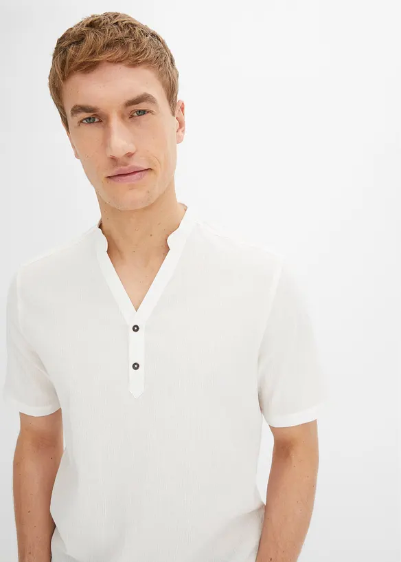 Chemise manches courtes, aspect froissé, bonprix
