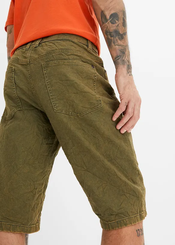 Bermuda long extensible, Loose Fit, bonprix