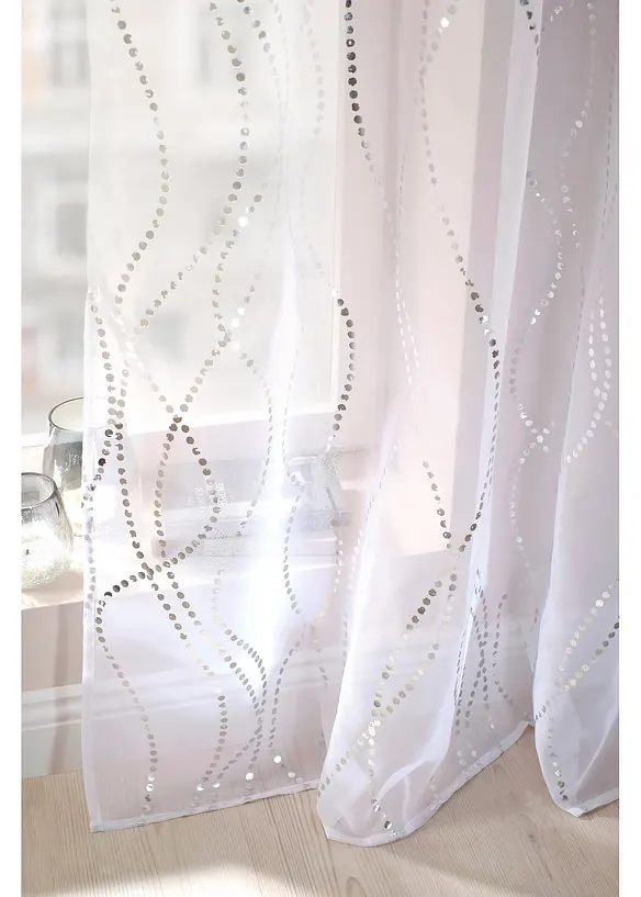 Gardine mit Glanz Druck (1er Pack), bonprix
