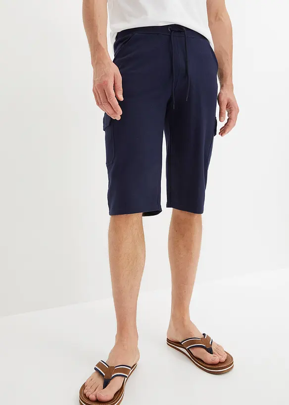Bermuda long en molleton 100% coton, Regular, bonprix