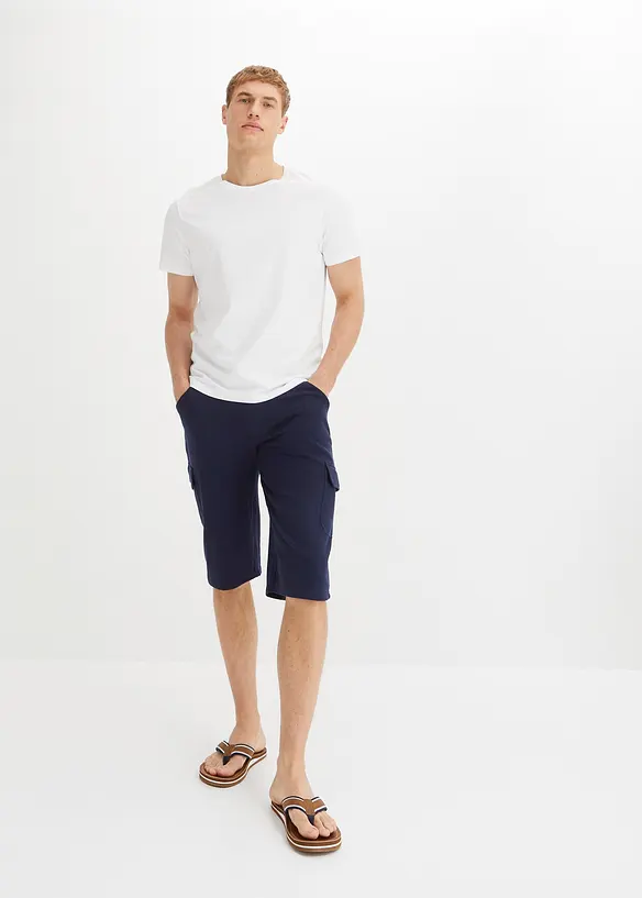 Bermuda long en molleton 100% coton, Regular, bonprix