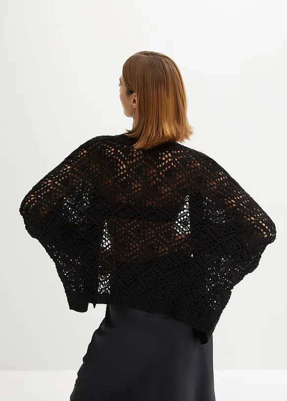 Gilet en maille ajourée, bonprix