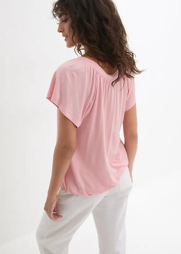 T-shirt en viscose mélangée, manches courtes, bonprix
