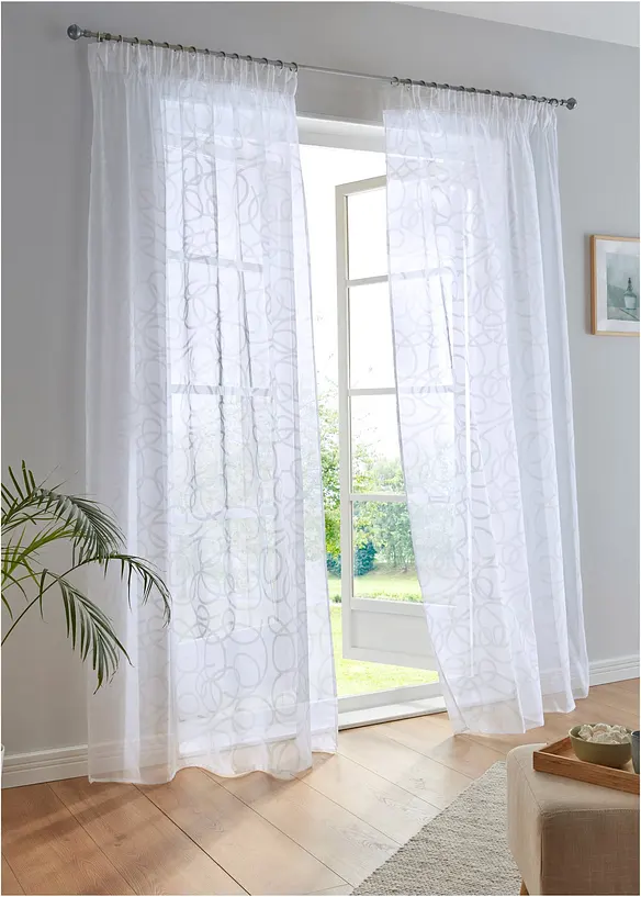 Gardine mit Druck mit recyceltem Polyester (1er Pack), bonprix
