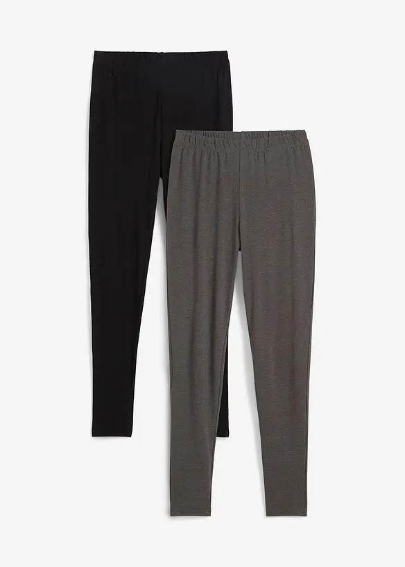 Lot de 2 leggings 100% coton, bonprix