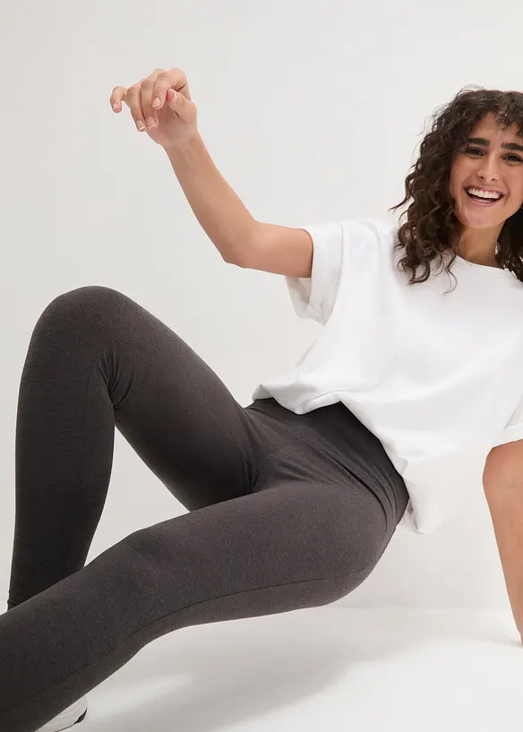 Lot de 2 leggings 100% coton, bonprix