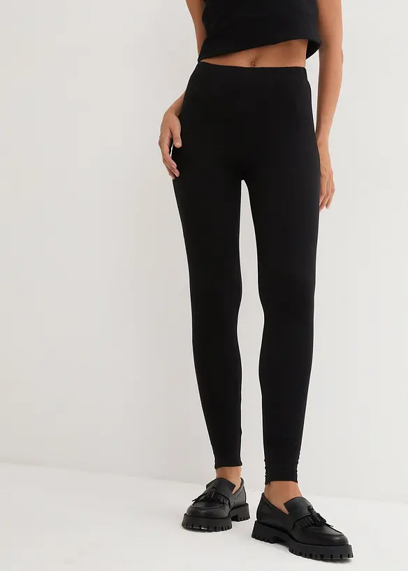 Lot de 2 leggings 100% coton, bonprix