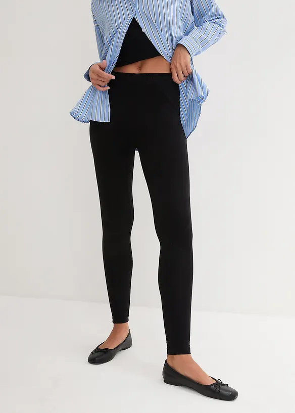 Lot de 2 leggings 100% coton, bonprix