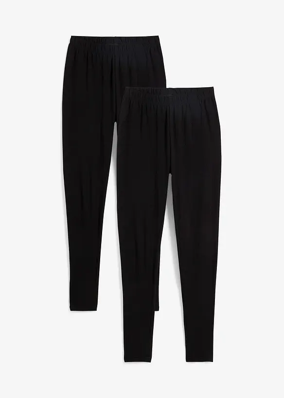 Lot de 2 leggings 100% coton, bonprix