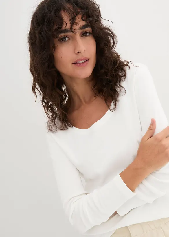 Langarmshirt aus reiner Bio-Baumwolle, bonprix