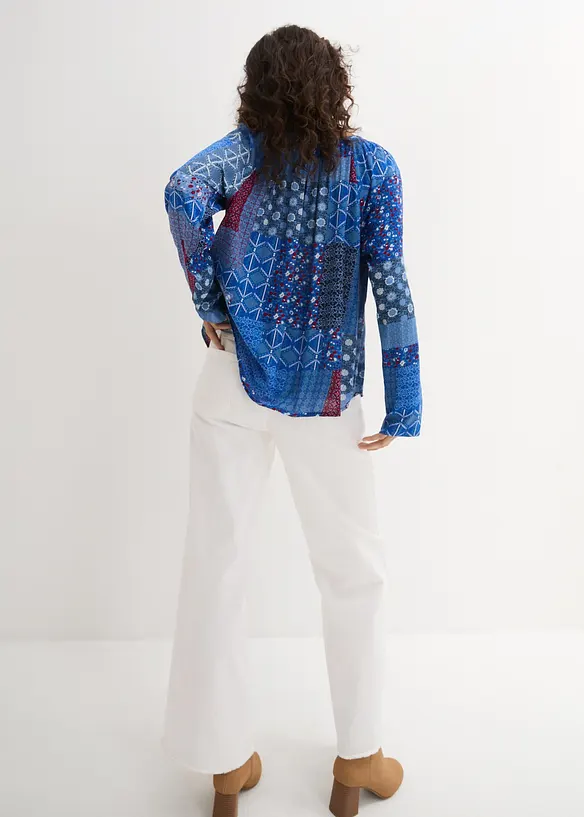 Blouse manches longues effet froissé, bonprix