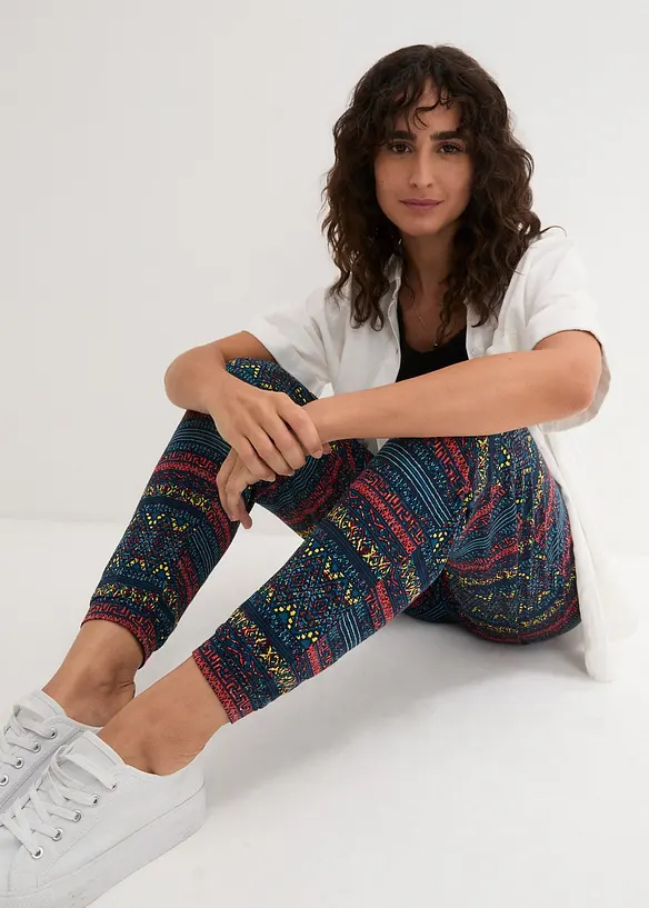 Pantalon en jersey viscose imprimé, bonprix