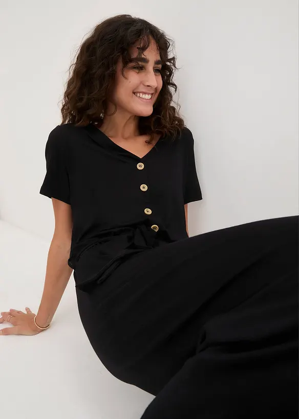 Jersey-Jumpsuit aus Viskose-Mix, bonprix