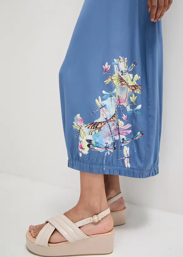 Robe longue imprimée en viscose fluide, bonprix