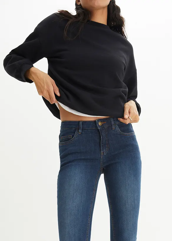 Jean skinny taille mi-haute, extensible, bonprix