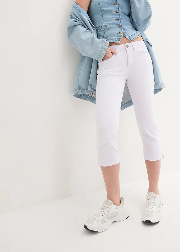 Jean slim taille mi-haute, raccourci, bonprix