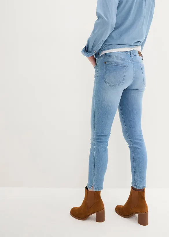 Jean 7/8 extensible, bas fendu, bonprix